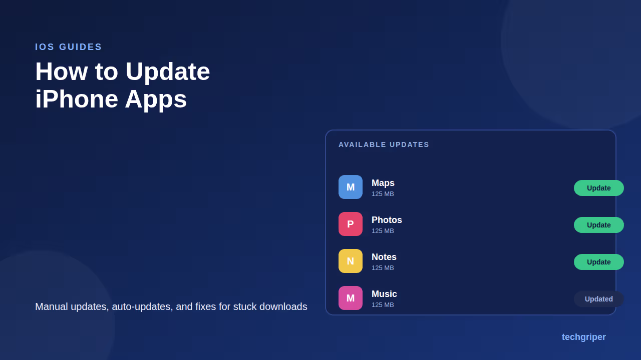 how to update iphone apps
